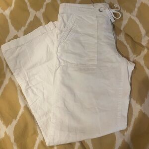 White BANANA REPUBLIC 100% cotton summer pants in size 10
